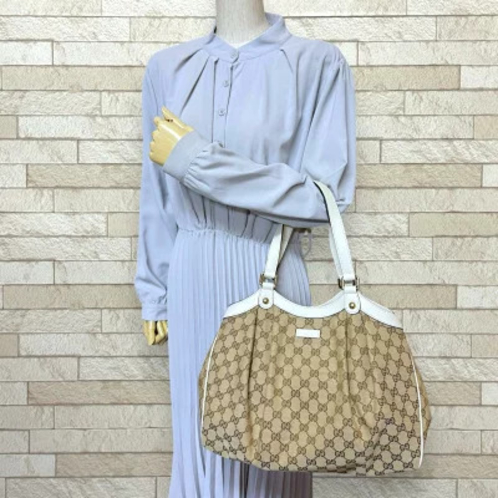 Gucci Bag Canvas Brown GG Beige handbag Shoulder
